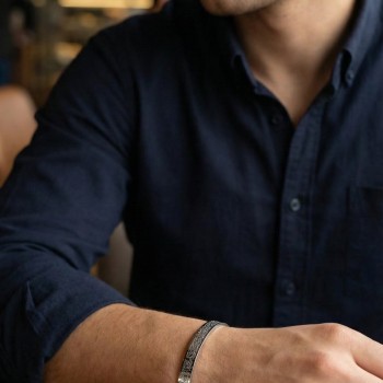 316L Çelik Gümüş Renk Ayetel Kürsi Yazılı Bileklik