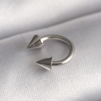 316L Çelik Gümüş Renk Halka Çivi Model Kadın Piercing