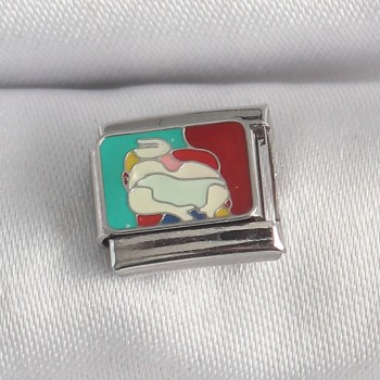 316L Çelik Gümüş Renk Renkli Portre Model Nomination Charm