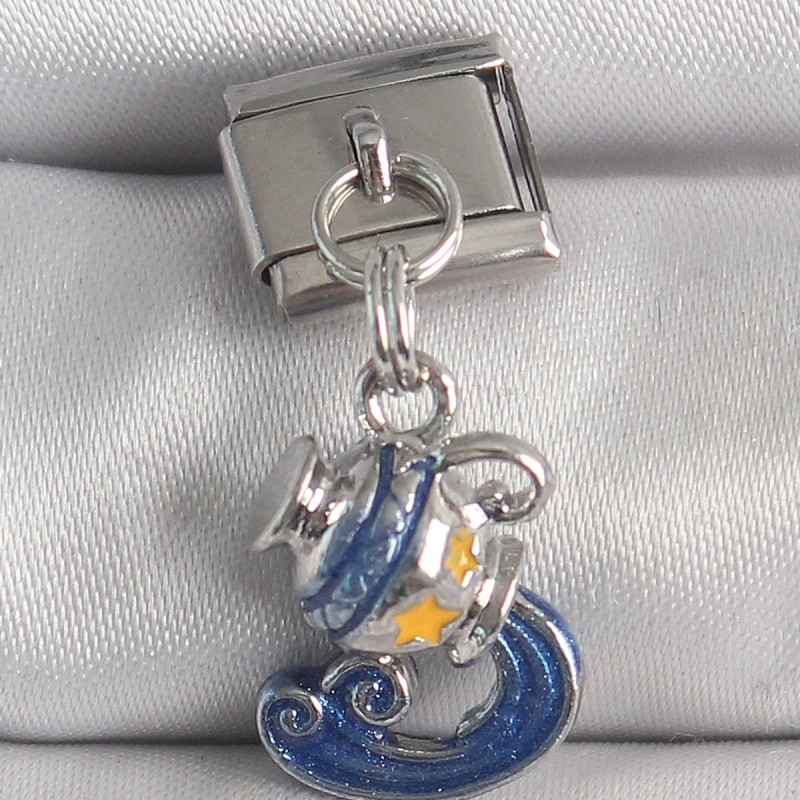 316L Çelik Gümüş Renk Sallantı Kova Burç Model Nomination Charm