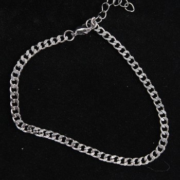 316L Çelik İnce Klasik Model Gümüş Renk Erkek Bileklik