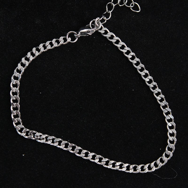 316L Çelik İnce Klasik Model Gümüş Renk Erkek Bileklik