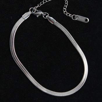 316L Çelik İtalyan Model Gümüş Renk Erkek Bileklik