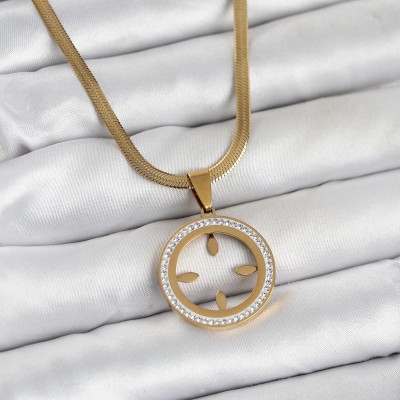 316L Çelik İtalyan Zincir Model Çeyrek Takılabilir Kadın Kolye