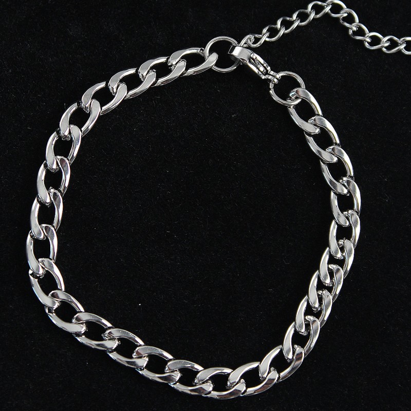 316L Çelik Kalın Klasik Model Gümüş Renk Erkek Bileklik