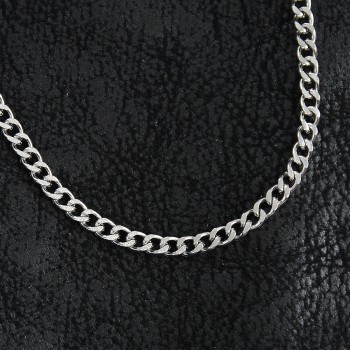 316L Çelik Klasik Zincir Model Gümüş Renk Erkek Kolye