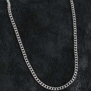 316L Çelik Klasik Zincir Model Gümüş Renk Erkek Kolye