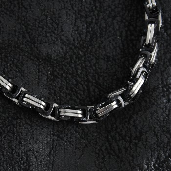 316L Çelik Kral Zincir Model Gümüş Renk Erkek Kolye