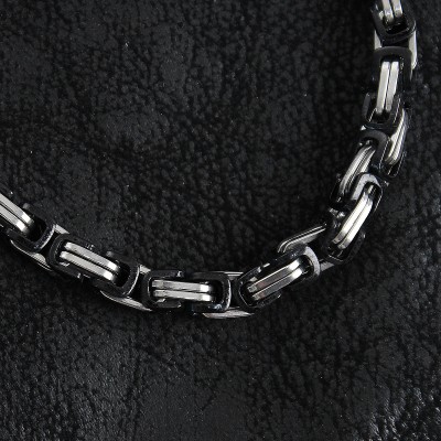 316L Çelik Kral Zincir Model Gümüş Renk Erkek Kolye