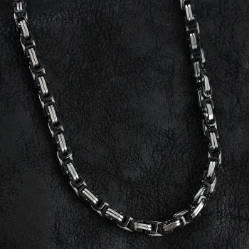 316L Çelik Kral Zincir Model Gümüş Renk Erkek Kolye