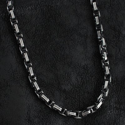 316L Çelik Kral Zincir Model Gümüş Renk Erkek Kolye