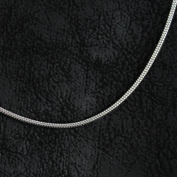 316L Çelik Örme Zincir Model Gümüş Renk Erkek Kolye