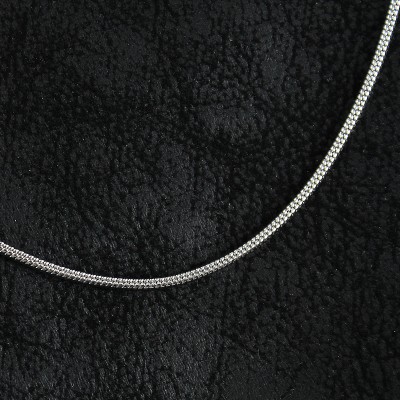 316L Çelik Örme Zincir Model Gümüş Renk Erkek Kolye