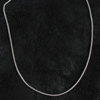 316L Çelik Örme Zincir Model Gümüş Renk Erkek Kolye