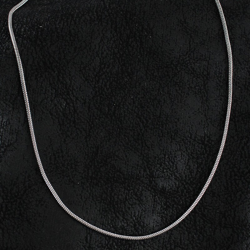 316L Çelik Örme Zincir Model Gümüş Renk Erkek Kolye