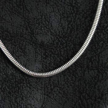 316L Çelik Oval İtalyan Zincir Model Gümüş Renk Erkek Kolye