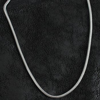 316L Çelik Oval İtalyan Zincir Model Gümüş Renk Erkek Kolye