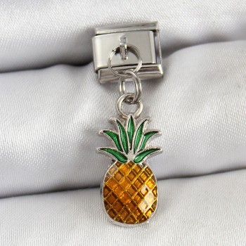316L Çelik Sallantılı Ananas Model Gümüş Renk Nomination Charm