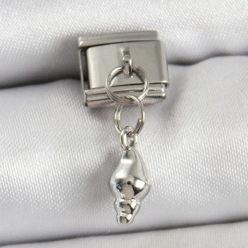 316L Çelik Sallantılı Deniz Kabuğu Model Gümüş Renk Nomination Charm