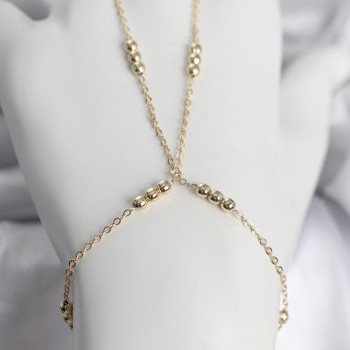 316L Çelik Top Zincirli Gold Renk Kadın Şahmeran