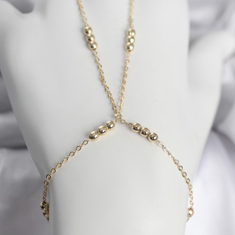 316L Çelik Top Zincirli Gold Renk Kadın Şahmeran