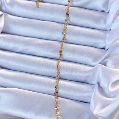 316L Çelik Zincir Altın Renk Mavi Mineli Ay Figür Tarot Kolye