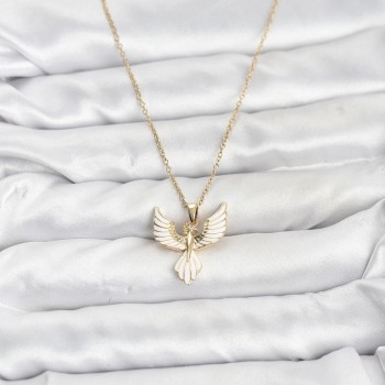 316L Çelik Zincir Gold Renk Anka Kuşu Model Kadın Kolye