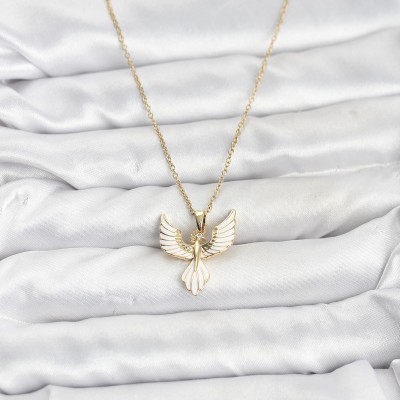 316L Çelik Zincir Gold Renk Anka Kuşu Model Kadın Kolye