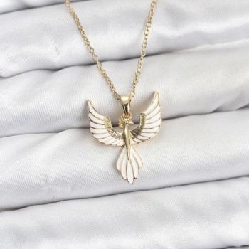 316L Çelik Zincir Gold Renk Anka Kuşu Model Kadın Kolye