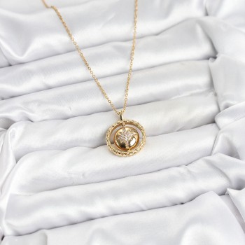 316L Çelik Zincir Gold Renk Kutup Yıldızı Model Kadın Kolye