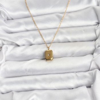 316L Çelik Zincir Gold Renk Minimal Kutup Yıldızı Model Kadın Kolye