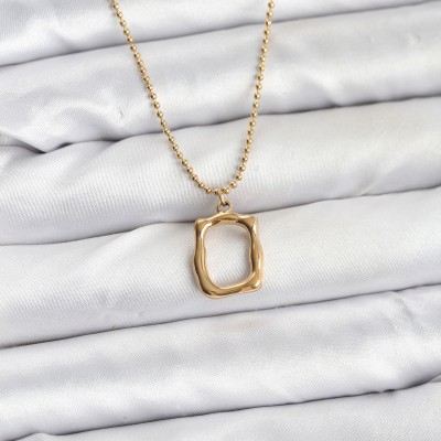 316L Çelik Zincir Gold Renk Model Kadın Kolye