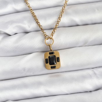 316L Çelik Zincir Gold Renk Vintage Model Kadın Kolye