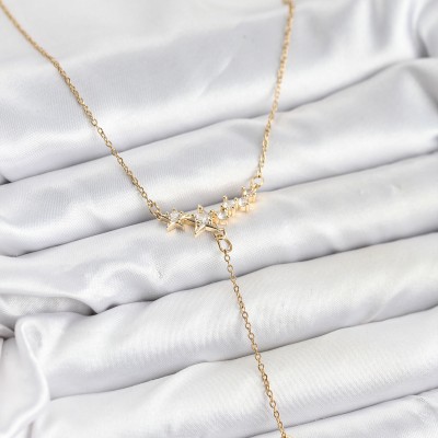 316L Çelik Zincir Gold Renk Yıldız Model Y Kadın Kolye