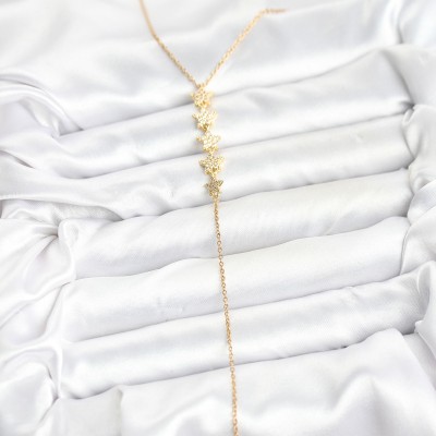 316L Çelik Zincir Gold Renk Yıldız Model Y Kolye