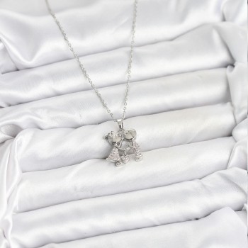 316L Çelik Zincir Gümüş Renk Erkek Kız Model Kadın Kolye