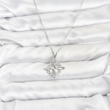 316L Çelik Zincir Gümüş Renk Sonsuzluk Model Zirkon Taşlı Kadın Kolye