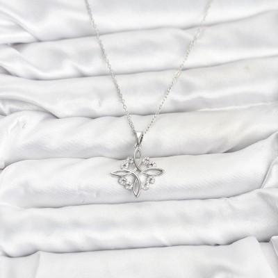 316L Çelik Zincir Gümüş Renk Sonsuzluk Model Zirkon Taşlı Kadın Kolye