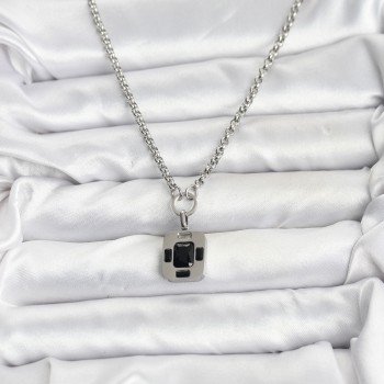 316L Çelik Zincir Gümüş Renk Vintage Model Kadın Kolye