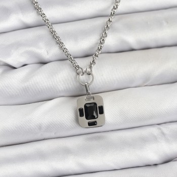 316L Çelik Zincir Gümüş Renk Vintage Model Kadın Kolye