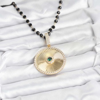 316L Çelik Zincir Kristal Boncuklu Kadın Kolye