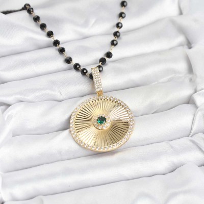 316L Çelik Zincir Kristal Boncuklu Kadın Kolye