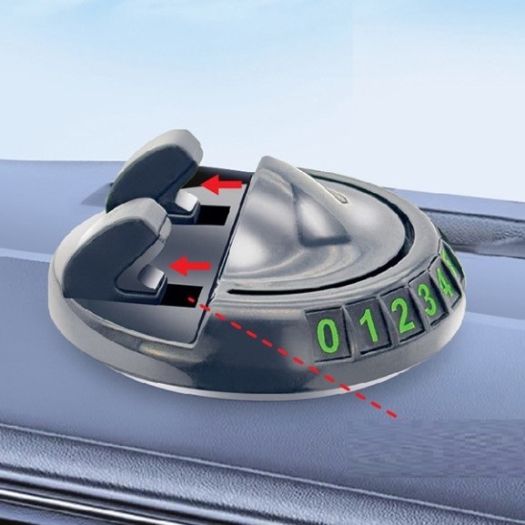 360° Dönebilen Yapışkanlı Numaratörlü Araç Telefon Tutucu 
