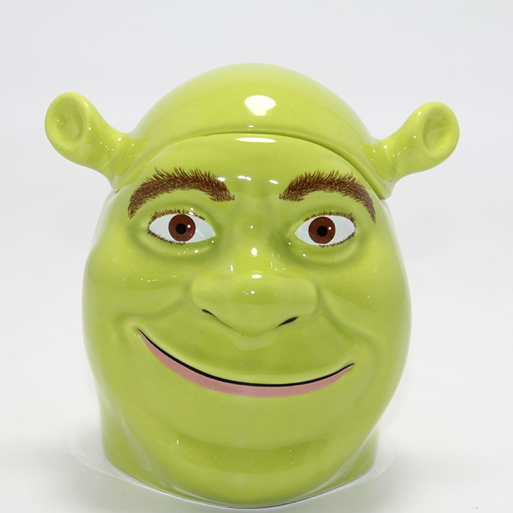 3D Shrek Tasarımı Porselen Kupa Bardak (Büyük Boy)