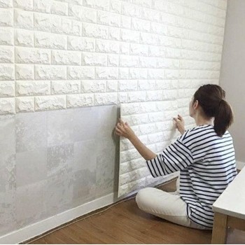 3D Tuğla Desenli Kendinden Yapışkanlı Duvar Paneli 58x38 cm