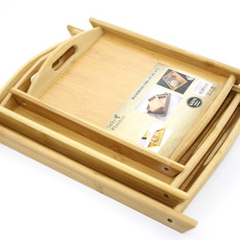3'lü Bambu Tepsi Model 1 