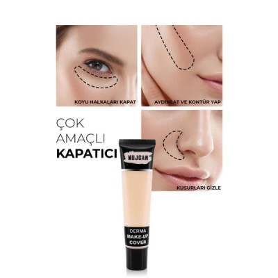 3'lü Derma Porselen Makyaj Tüp Kapatıcı Seti