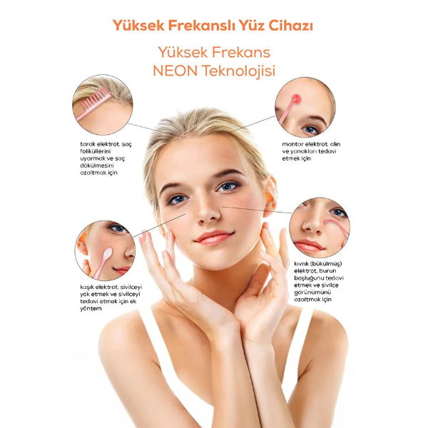 4 Başlıklı Yüksek Frekanslı Cilt Bakım Analiz Cihazı 