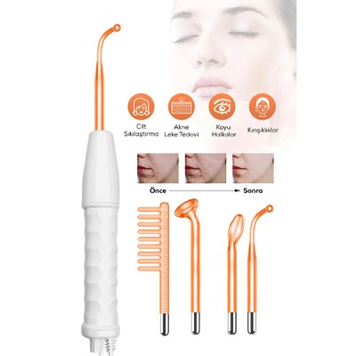 4 Başlıklı Yüksek Frekanslı Cilt Bakım Analiz Cihazı 