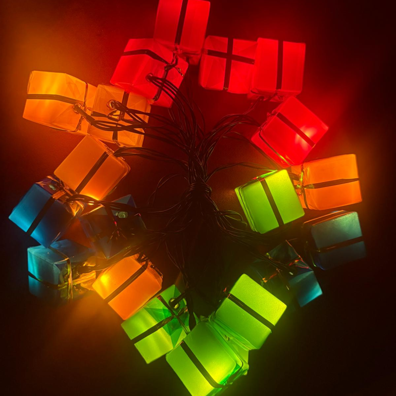 4 Metre 20 Led Pilli 2 Kademeli Hediye Kutusu Led Işık 